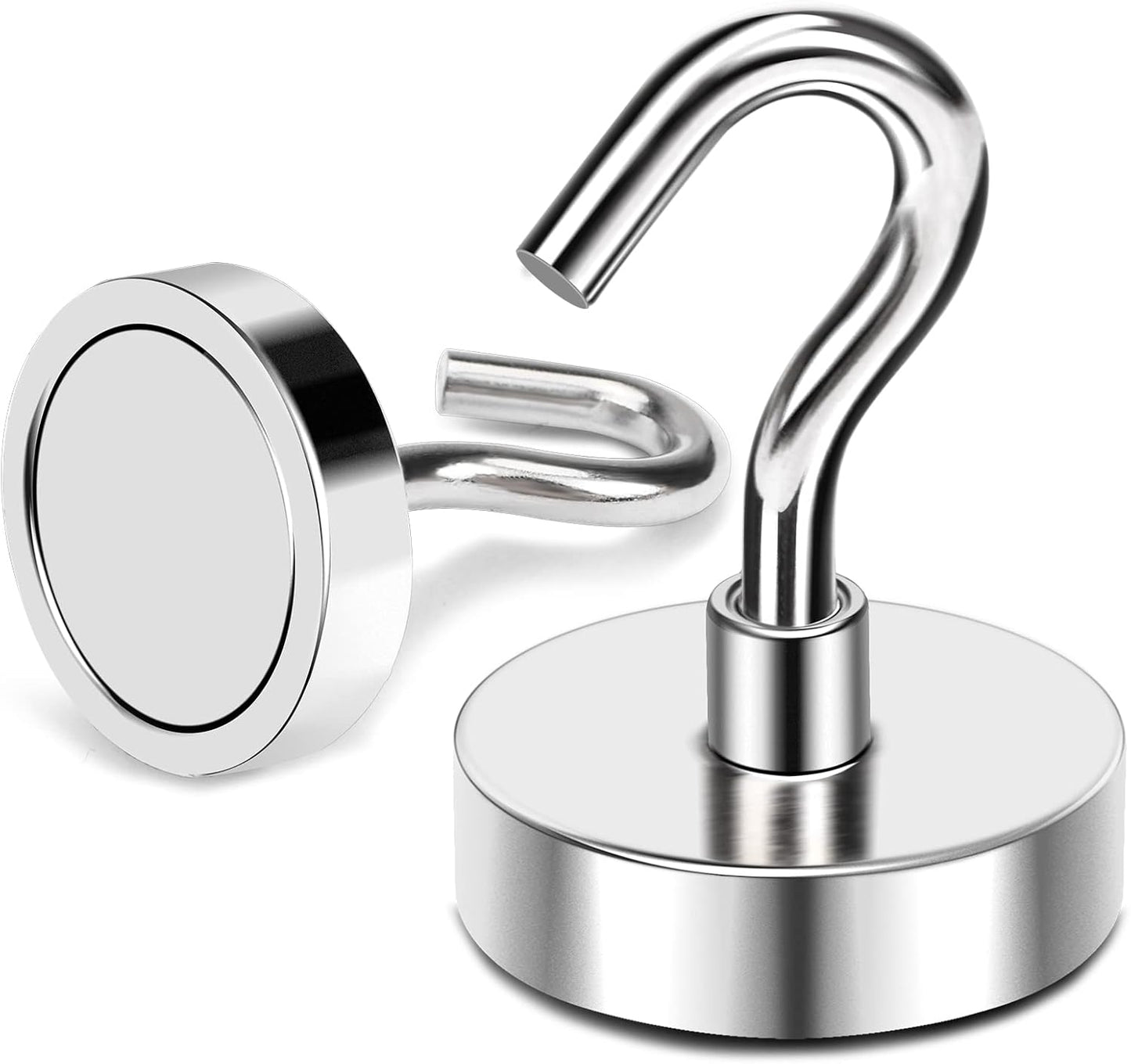 MIKEDE Magnetic Hooks - 85 Lbs Heavy Duty Earth Magnets for Strong Hanging | 10 Pcs for Home & Classroom
