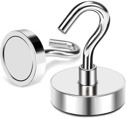 MIKEDE Magnetic Hooks - 85 Lbs Heavy Duty Earth Magnets for Strong Hanging | 10 Pcs for Home & Classroom