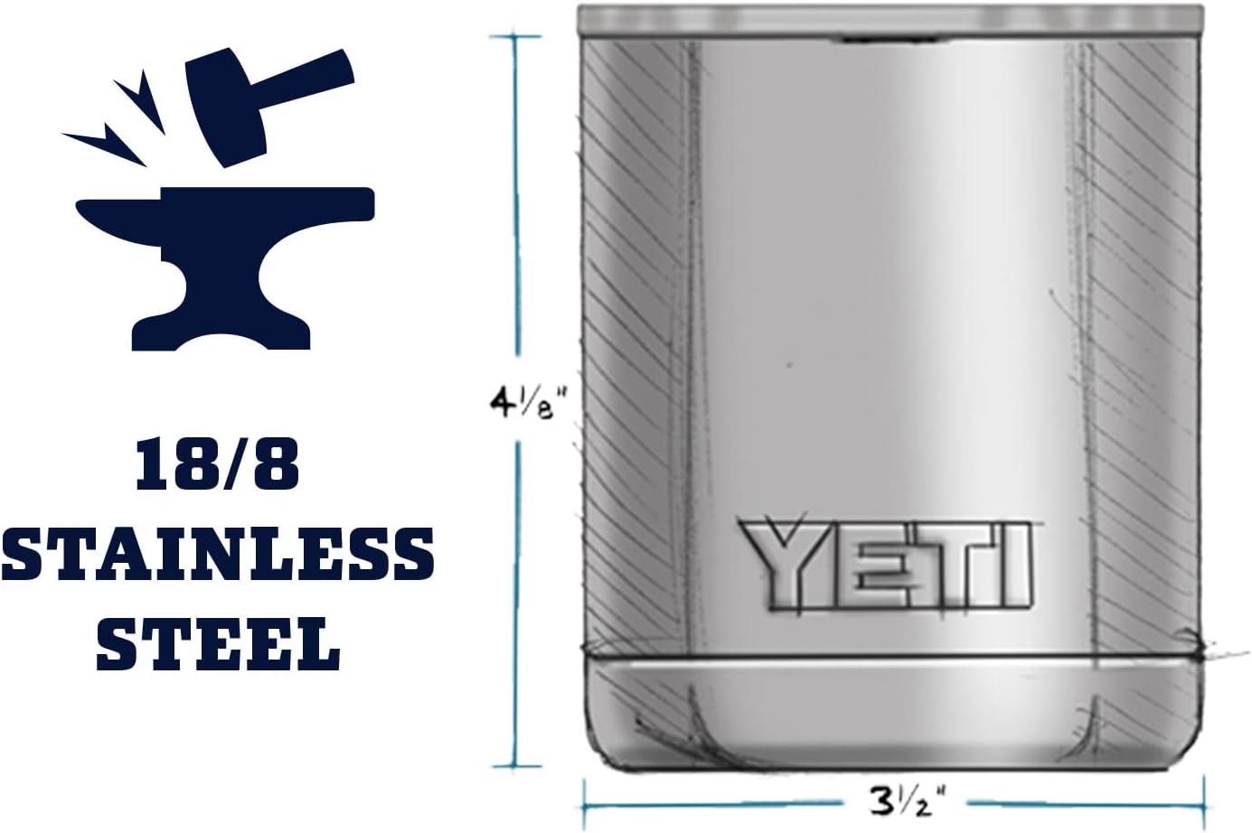 YETI Rambler 10 oz Lowball - Vacuum Insulated Stainless Steel with MagSlider Lid for Ultimate Durability