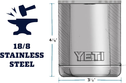 YETI Rambler 10 oz Lowball - Vacuum Insulated Stainless Steel with MagSlider Lid for Ultimate Durability
