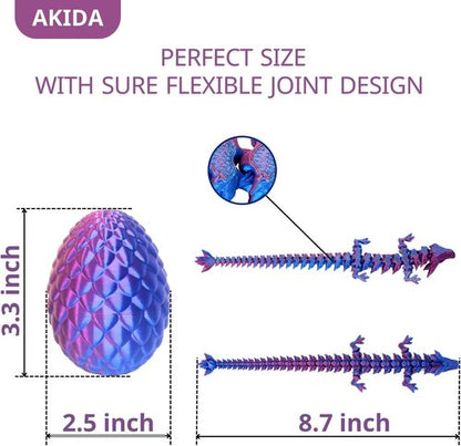 Dragon Egg Fidget Toy - 3D Printed Mystery Dragon Eggs | 2 Pack for Easter Basket Stuffers