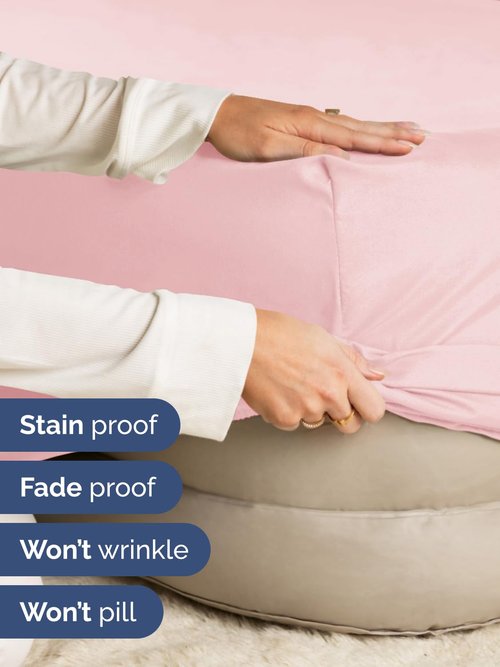 Extra Deep King Fitted Sheet - Hotel Luxury Single Fitted Sheet Only - Easily Fits 18 inch to 24 inch Mattress - Ultra Soft, Wrinkle & Fade Free w/Extra Deep Pockets - Breathable & Comfy - Baby Pink