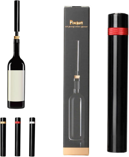 Wine Opener, MIni Wine Opener, Travel Portable Pocket Air Pressure Pump Wine Bottle Opener, Travel Porta for Home, Restaurant, Party (Red)