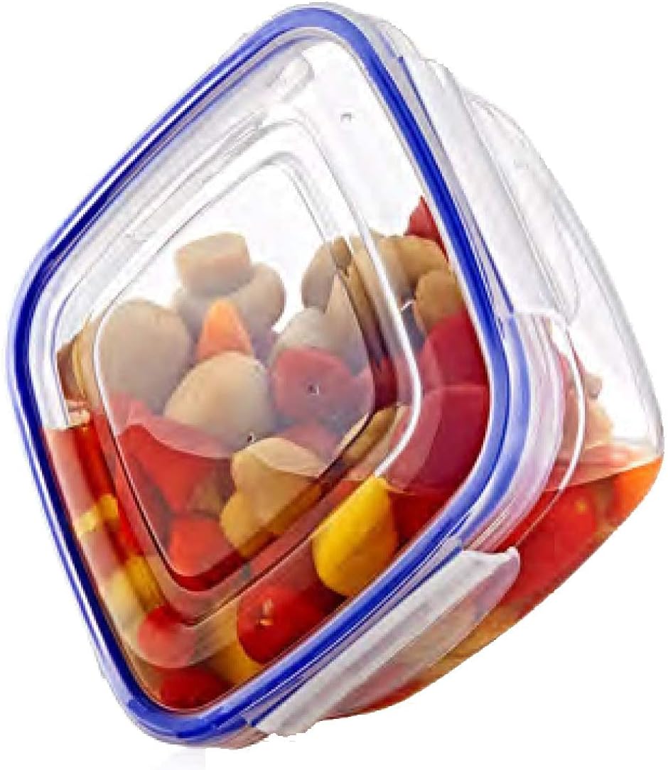 Superio Food Storage Containers - Airtight Leak-Proof Meal Prep Set | BPA-Free Plastic, 3 Sizes