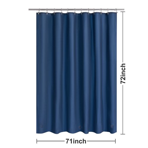 Barossa Design Navy Shower Curtain Liner - Premium PEVA Shower Liner for Bathroom, BPA & PVC Free, No Chemical Smell, Lightweight Standard Size Bath Curtain with 3 Magnets, Metal Grommets - Navy Blue