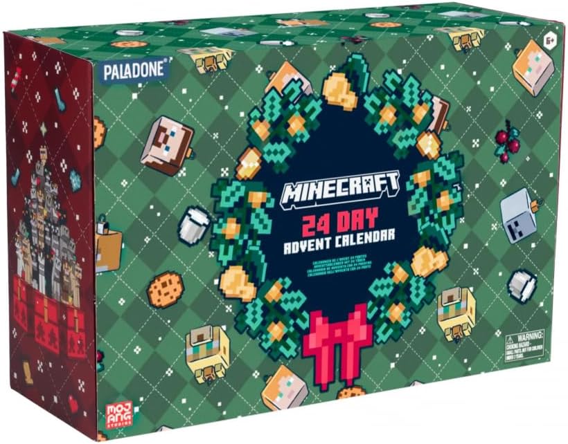 Paladone Minecraft 24-Day Premium Advent Calendar - Officially Licensed Christmas Decor for Boys' Bedroom