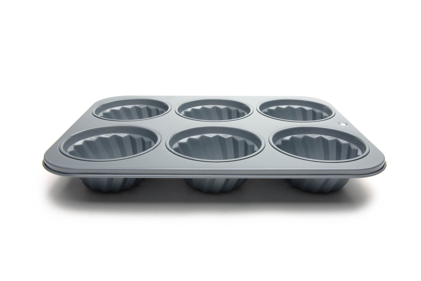 Fox Run Fluted Muffin Pan, 14 x 10.5 x 2 inches, Metallic