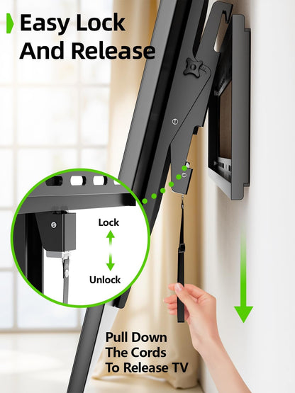 USX MOUNT Heavy Duty Tilting TV Wall Mount - Ultra Slim Design for 60-120" TVs, Supports Up to 220lbs