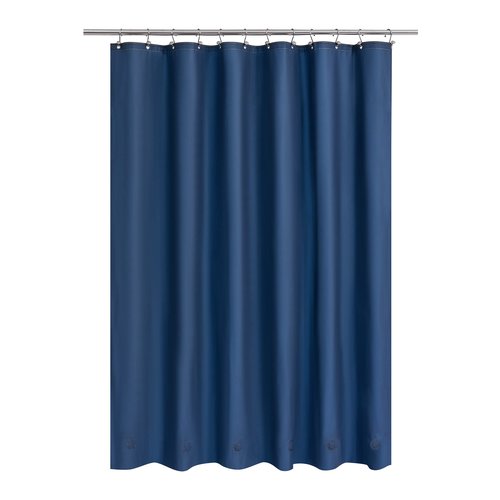 Barossa Design Navy Shower Curtain Liner with 6 Magnets - Waterproof PEVA Shower Liner for Bathroom, 72" x 72" Standard Size, PVC Free, Metal Grommets - Navy Blue, 72x72