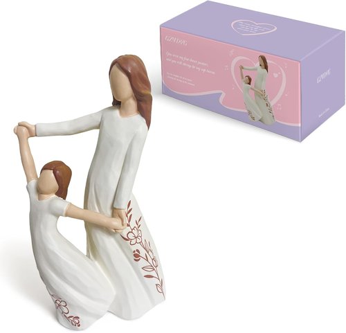 Cherished Gifts Mother Daughter Dancing Resin Figurine - 6.1" Timeless Keepsake Decor for Birthdays & Weddings