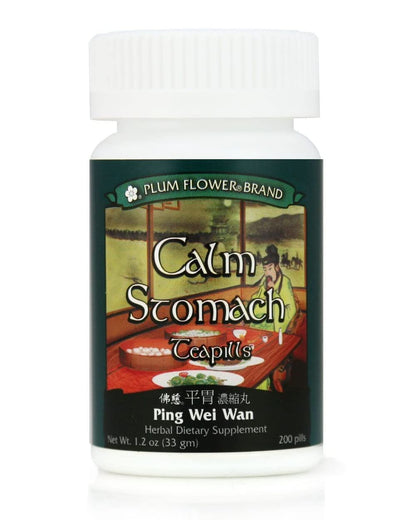 Calm Stomach Teapills (Ping Wei San Wan), 200 ct, Plum Flower