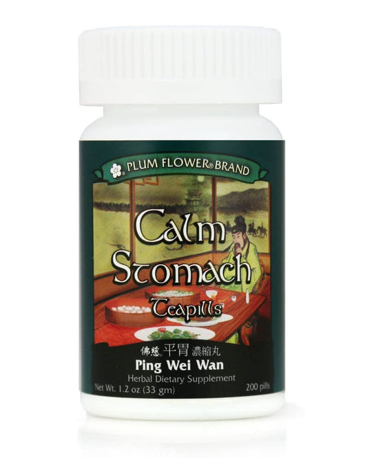 Calm Stomach Teapills (Ping Wei San Wan), 200 ct, Plum Flower