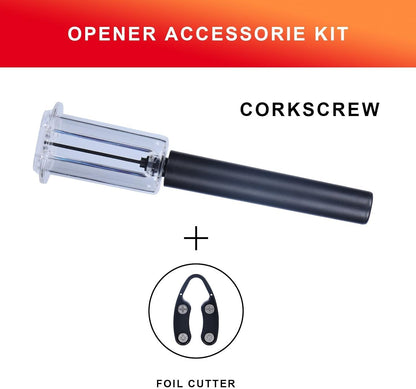 Wine Air Pressure Pump Bottle Opener Set With Foil Cutter,Simple Wine Pump Cork Remover Corkscrew,Efficient Corkscrew Bottle Opener,Easy Screw Out Tool,Great For Wine Lovers,Perfect Wine Gift.