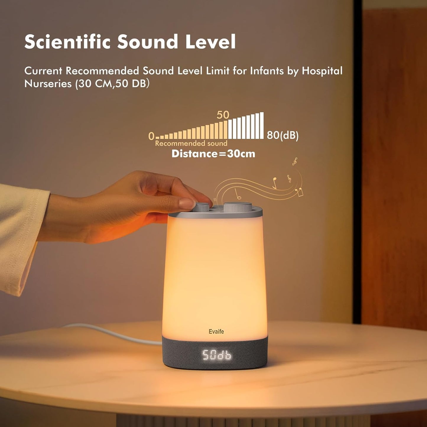 Skiennix Baby Sound Machine - Nursery Night Light & White Noise for Sleep | APP Control & Sleep Trainer