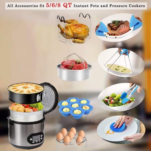 Instant Pot 73 PCS Accessories Set - Essential Tools for 5/6/8 Qt Electric Pressure Cookers | Includes Steamer Baskets & More