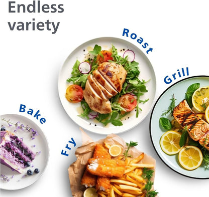 Philips Dual Basket Air Fryer - Versatile 9.5QT Touchscreen Cooking | Healthy 2-Drawer Design