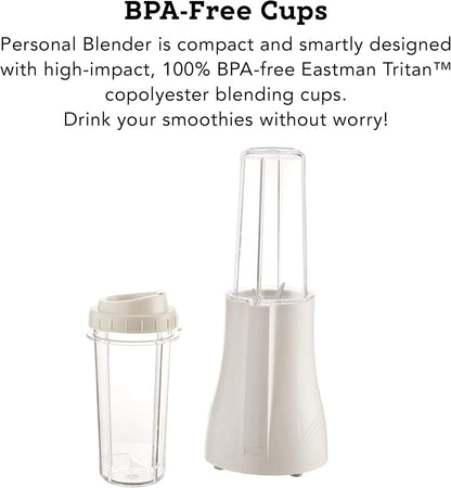 Tribest PB-250XL-A Personal Blender - BPA-Free Kitchen Grinder for Smoothies & Shakes | White