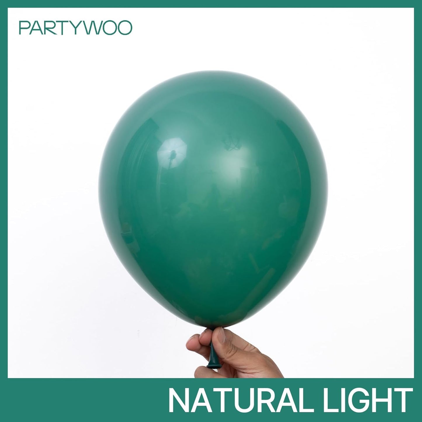 PartyWoo Dark Green Balloons - 140-Piece Jungle Dinosaur Theme Decoration Kit | Emerald & Forest Green