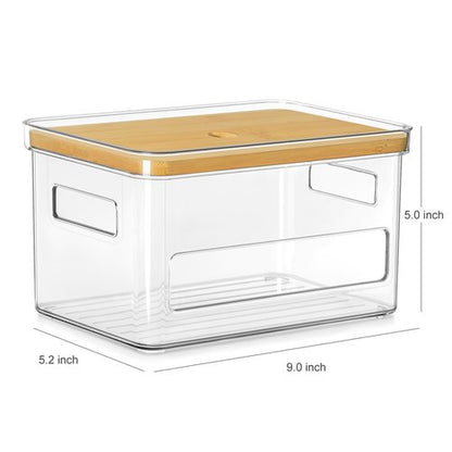 Hudgan Medium (8 Gallon) Trash Bag/Garbage Bag Dispenser with Bamboo Top Suitable for Kitchen Under Sink