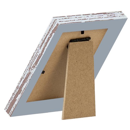 JCJMY 3x4 Picture Frame Rustic White for Wall Hanging or Tabletop, Wall Mounting Horizontally or Vertically, 3 x 4 Wall Gallery Poster Photo Frame with Shatter Resistant Plexiglass, Rustic White
