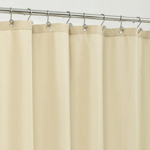 ALYVIA SPRING Long Fabric Shower Curtain Liner Waterproof - 72" x 78", Soft & Lightweight Long Shower Curtain with 3 Magnets, Machine Washable - 72x78, Cream