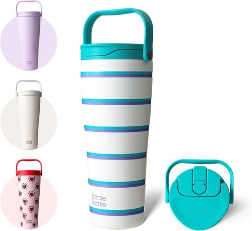 BOTTLE BOTTLE 30oz Insulated Tumbler - Leak-Proof Stainless Steel Water Bottle with Handle & Straw Lid | BPA-Free for Hot & Cold Drinks