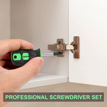 GURADESIGN 7-Piece Magnetic Screwdriver Set - Professional Cushion Grip | 4 Phillips & 3 Flat