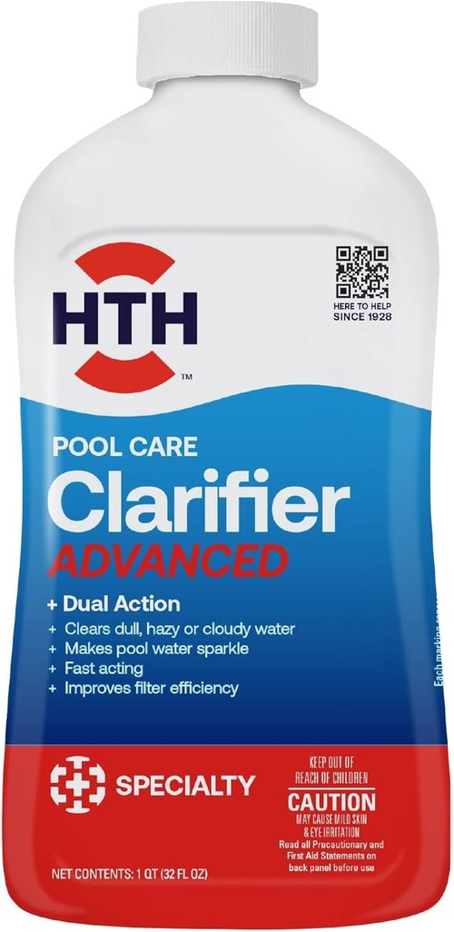 HTH 67067 Swimming Pool Care Clarifier - Achieve Crystal Clear Water in Just 24 Hours