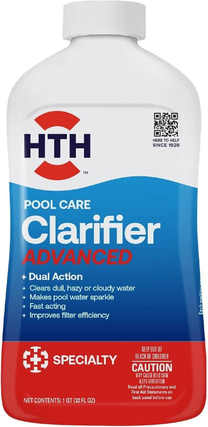 HTH 67067 Swimming Pool Care Clarifier - Achieve Crystal Clear Water in Just 24 Hours