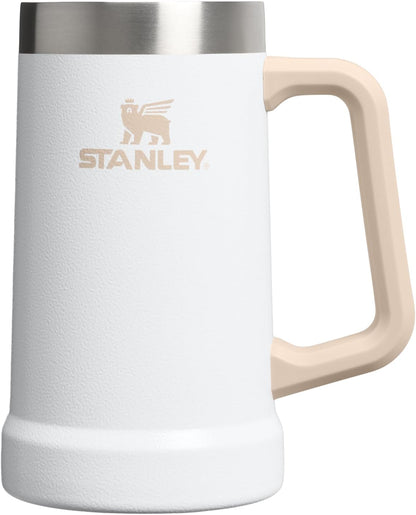STANLEY Stay-Chill Beer Stein 24 oz - Insulated Stainless Steel Tumbler with Big Grip Handle | BPA-Free | Hammertone Frost