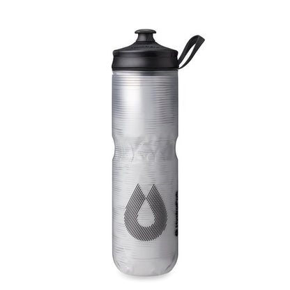 HydraPak | Polar Bottle - Polar Sport Insulated Water Bottle - BPA-Free, Sport & Bike Squeeze Bottle with Handle (Pulse White, 700ml / 24oz)