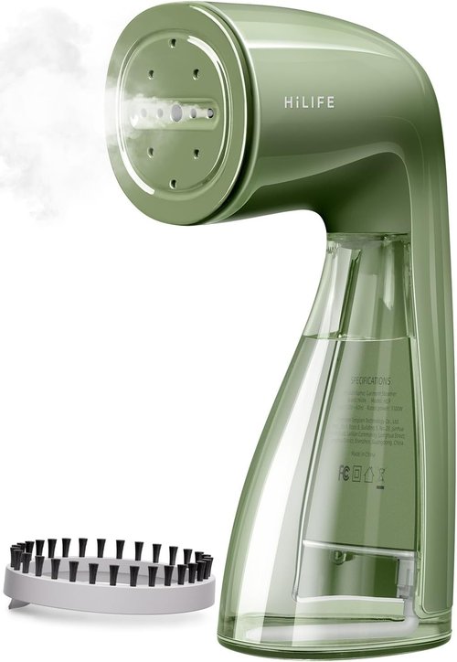 HiLIFE Portable Handheld Clothes Steamer - 700W Powerful Wrinkle Remover | 240ml Capacity, Olive Green