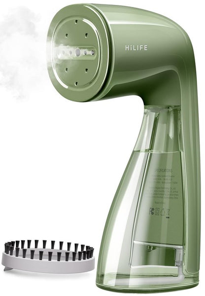 HiLIFE Steamer for Clothes, Portable Handheld Design, 240ml Big Capacity, 700W, Strong Penetrating Steam, Removes Wrinkle, for Home, Office and Travel(ONLY FOR 120V) (Olive Green)