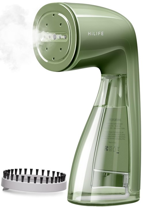HiLIFE Steamer for Clothes, Portable Handheld Design, 240ml Big Capacity, 700W, Strong Penetrating Steam, Removes Wrinkle, for Home, Office and Travel(ONLY FOR 120V) (Olive Green)