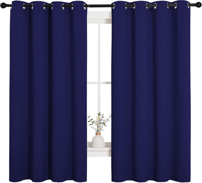 NICETOWN Blackout Curtains - All Season Thermal Insulated Grommet Drapes for Kids' Room | Royal Blue, 55 x 68 Inches