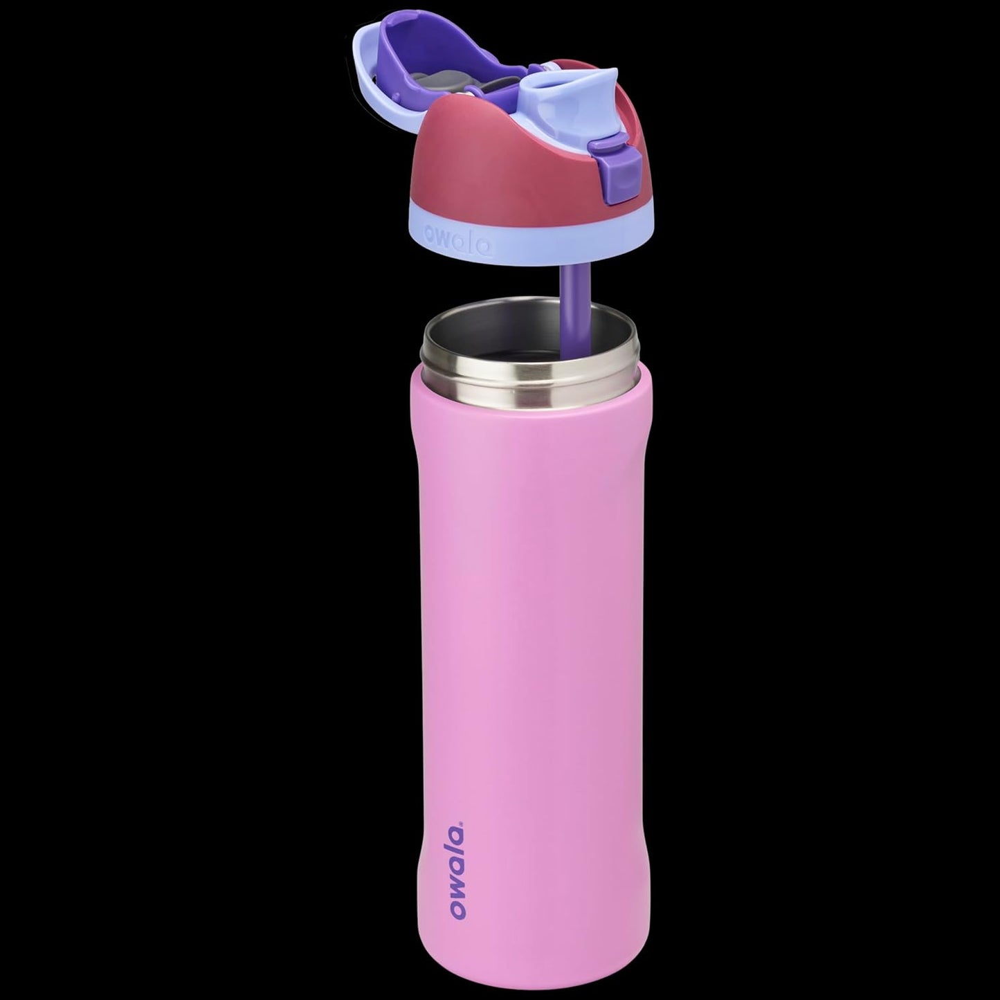 Owala FreeSip Insulated Stainless Steel Water Bottle - BPA-Free, 24 oz, Plum/Orchid Color