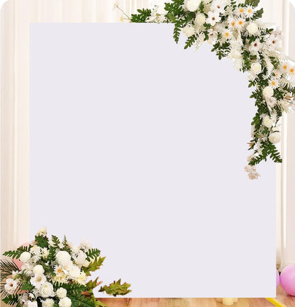 Skiennix 6.6 x 6.6 FT White Square Backdrop Cover - Spandex Rectangle Arch for Weddings & Events