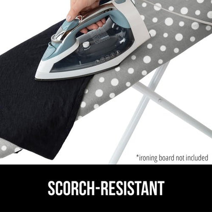 GORILLA GRIP Ironing Board Cover & Pad - Silicone Coating, 400°F Scorch Resistant, 15x54" Dots