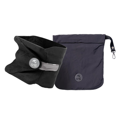 trtl Pillow - Scientifically Proven, Super Soft Neck Support Travel Pillow for Airplanes - Lightweight and Machine Washable - Ergonomic Design for Traveling on Flights, Cars, and Trains - Black