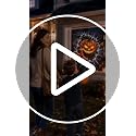 Halloween Window Decorations Cracked Glass Decals with Skull - Spooky 3D Illusion, Removable for Haunted House & Storefronts