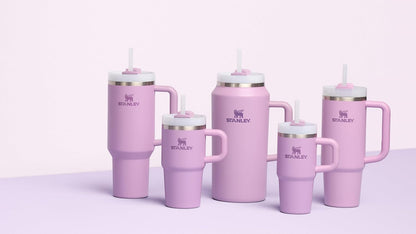 STANLEY Quencher H2.0 Tumbler - 14 oz Insulated Stainless Steel with Handle & Straw | BPA-Free | Lilac