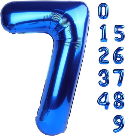 40 Inch Navy Blue Number 7 Balloons - Perfect for Birthday, Engagement & Wedding Celebrations