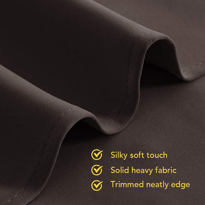 NICETOWN Blackout Curtain Panels for Bedroom Window, Triple Weave Microfiber Energy Saving Thermal Insulated Solid Grommet Blackout Draperies and Drapes (1 Pair, 34 inches by 63 Inch, Toffee Brown)