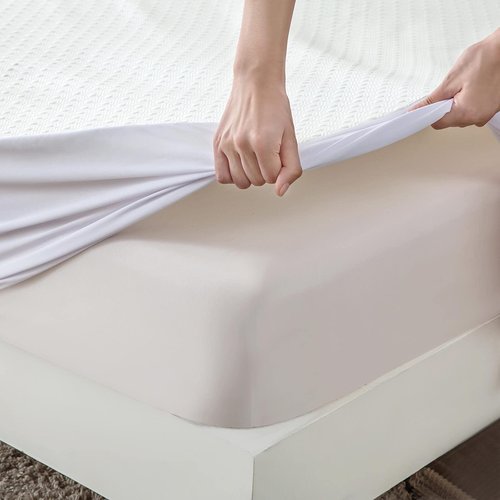 Bamboo Viscose Cooling Mattress Protector King Size Waterproof Matressprotector Soft Quiet Breathable Fitted Matress Cover