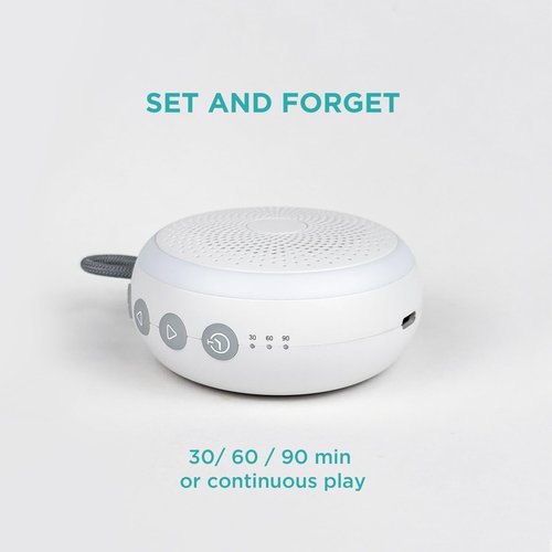 LittleHippo White Noise Machine | Portable Sound Machine for Babies, Kids, Adults | Sleep Soother | 19 Soothing Sounds | Long Battery Life | Travel, Registry, Baby Shower, Gift