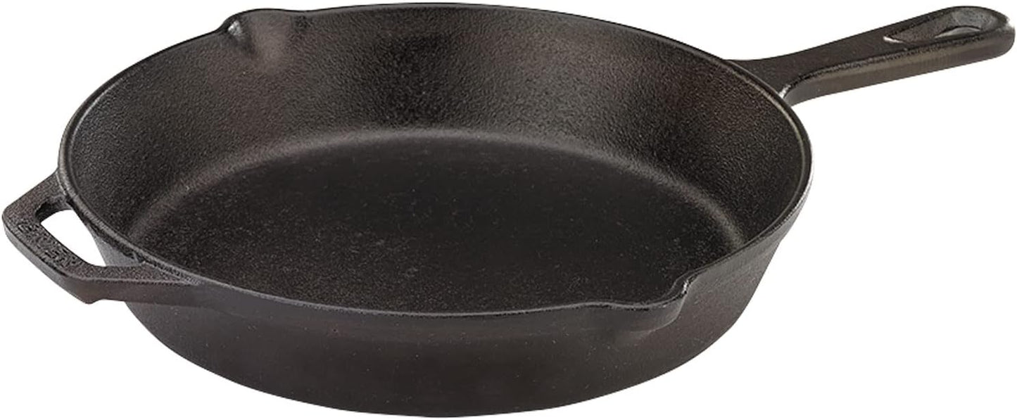 Mercer Culinary Pre-Seasoned Cast Iron Skillet - 10.25-Inch Durable Cooking Essential