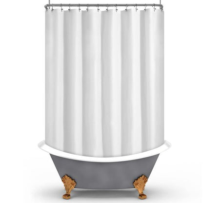 Mrs Awesome White Clawfoot Tub Shower Curtain or Liner with 12 Magnets - Free 36 Hooks Included, Waterproof PEVA, 180" x 70", White