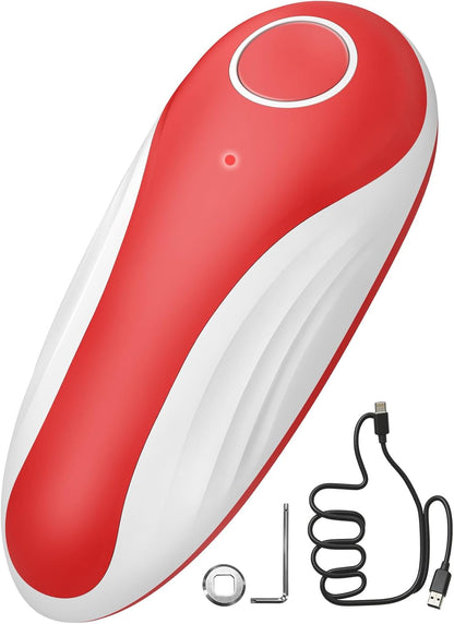 Skiennix Electric Can Opener - One Touch Rechargeable Design with Indicator Light | Fits All Can Sizes, Safe for Seniors
