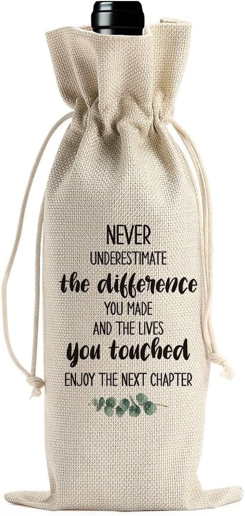 Going Away Gift Farewell Gifts for Coworkers Moving Away Gifts for Friends Coworker Leaving Gifts for Women New Beginnings Gifts for Women Goodbye Gifts for Boss Men Next Chapter Wine Bag