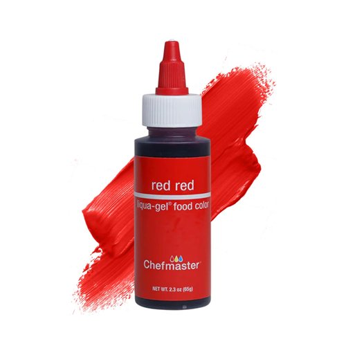 Chefmaster Red Liqua-Gel® Food Coloring - Vibrant, Professional-Grade Dye for Icing & Fondant | 2.3 oz